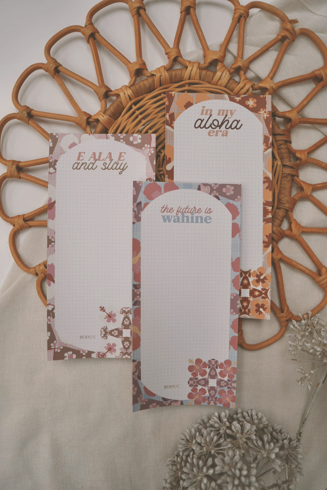 In My Aloha Era Koki'o Kapa Kuiki in 'Olena | Dot Grid Notepad