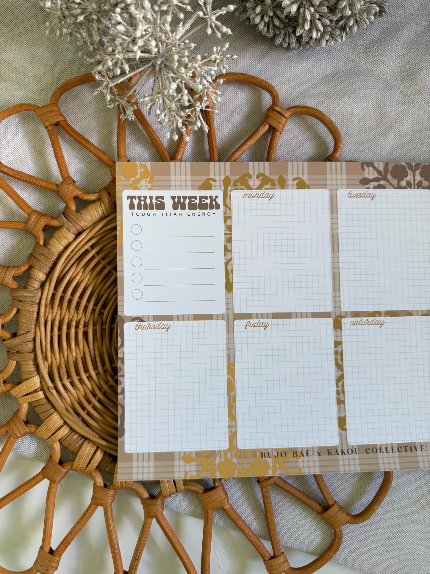 Puakenikeni Kapa Kuiki x Palaka | Weekly Notepad (3 months) x KAKOU COLLECTIVE
