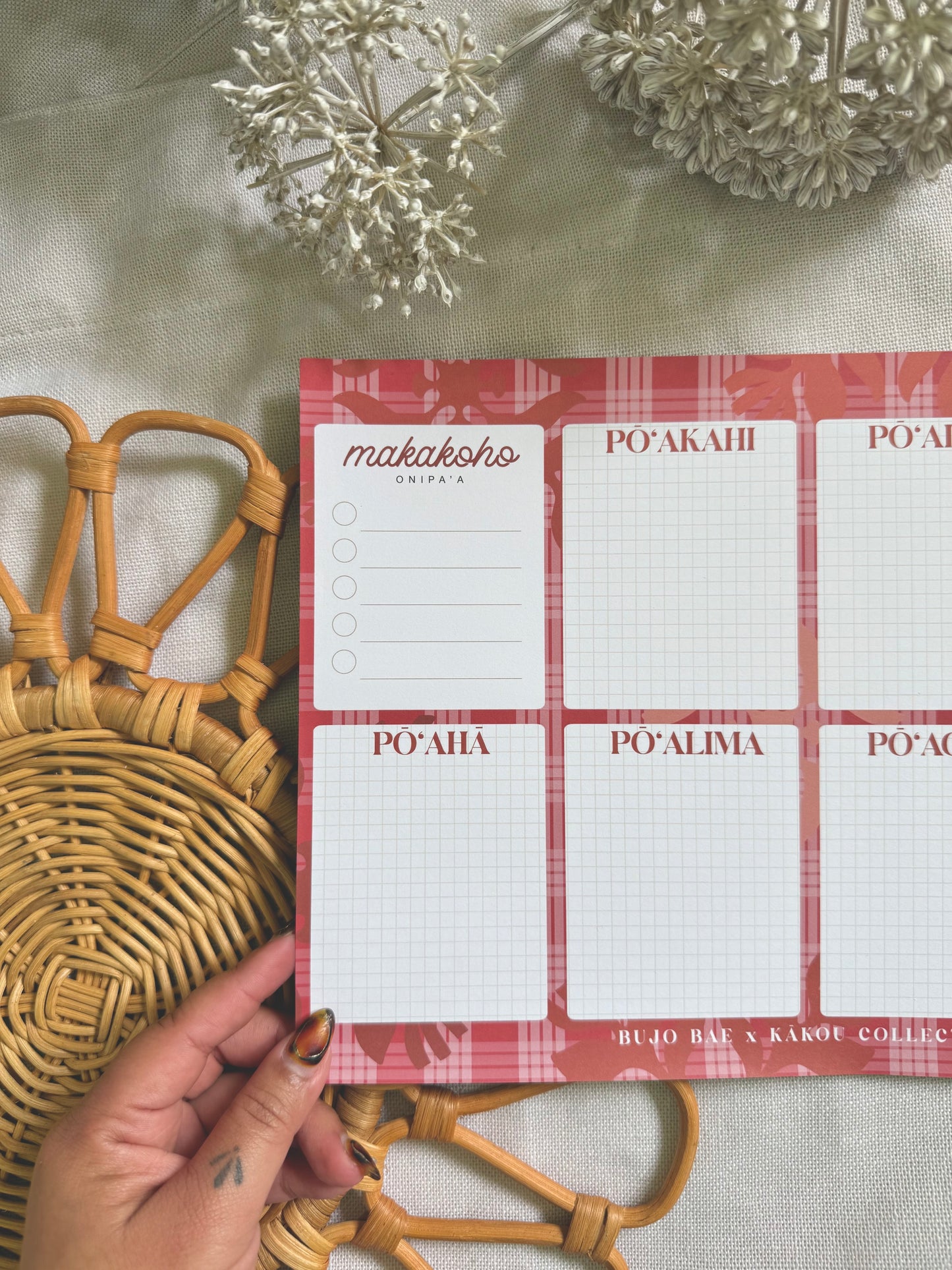 Lehua Kapa Kuiki x Palaka | Weekly Notepad (3 months) x KAKOU COLLECTIVE