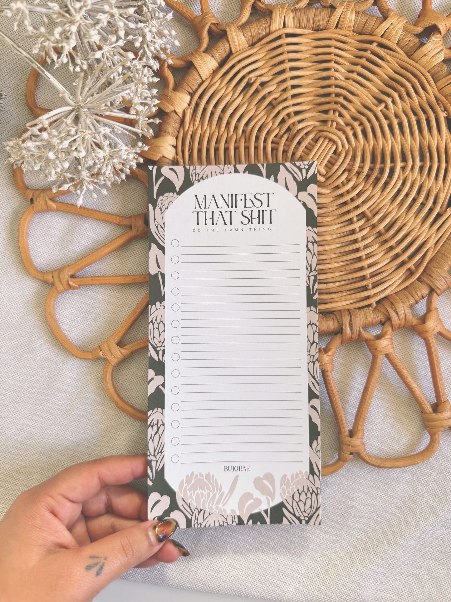 Manifest that Shit in BAE Emerald | To Do List Notepad