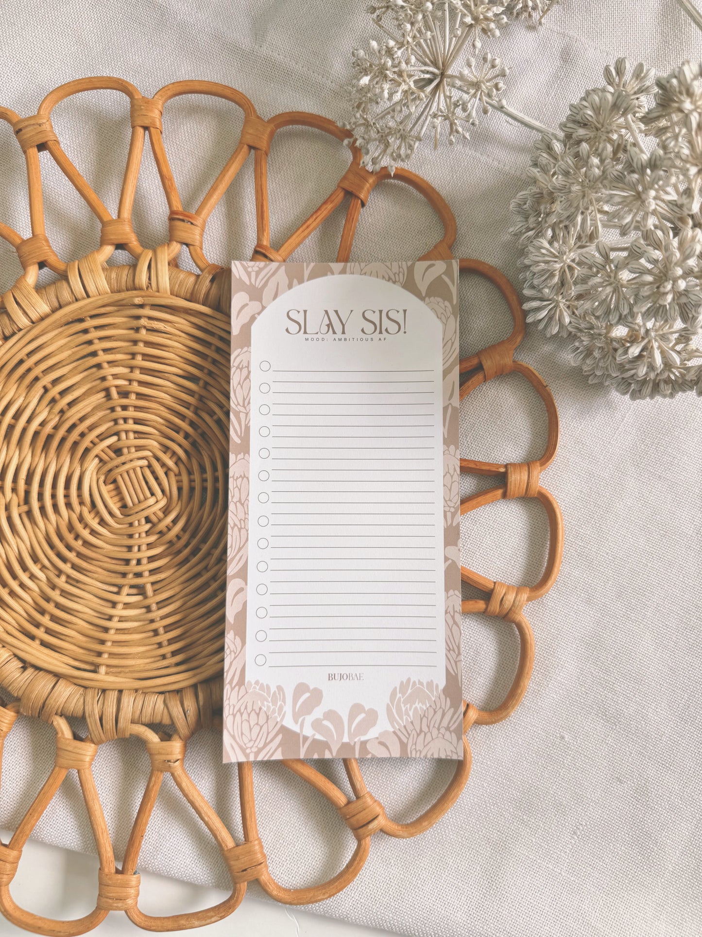 Slay Sis in BAE Latte | To Do List Notepad