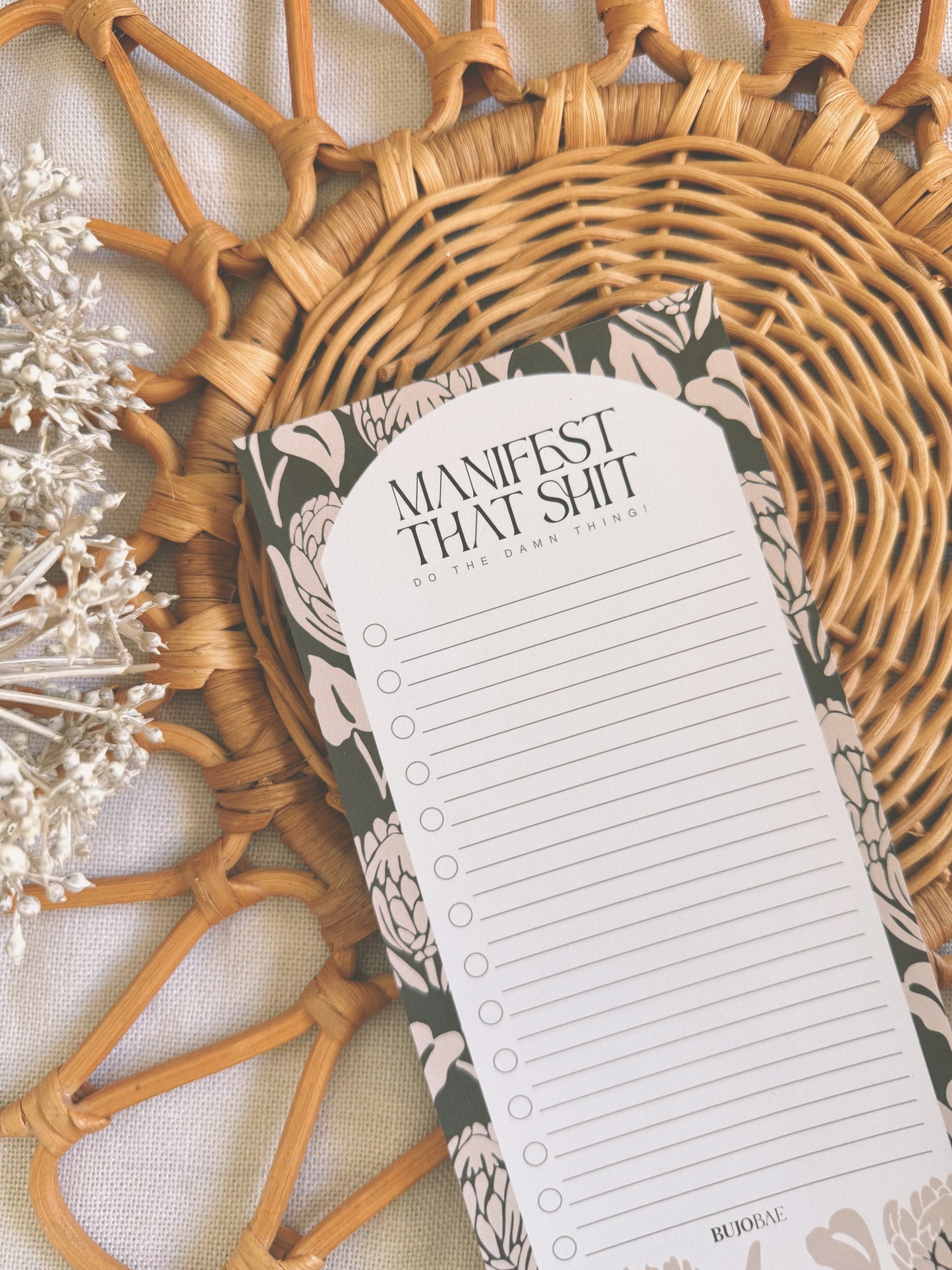 Manifest that Shit in BAE Emerald | To Do List Notepad