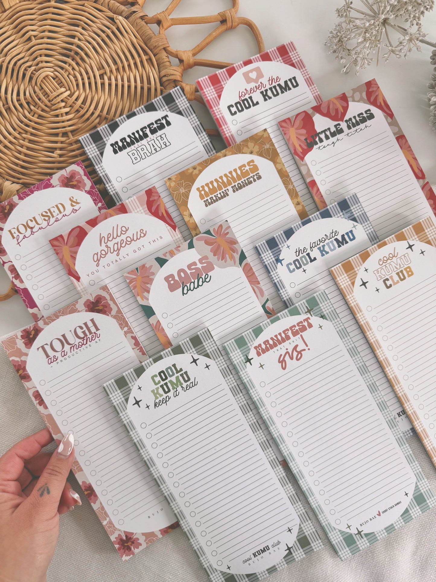 Tough as a Mother in Blush Hibiscus | To Do List Notepad