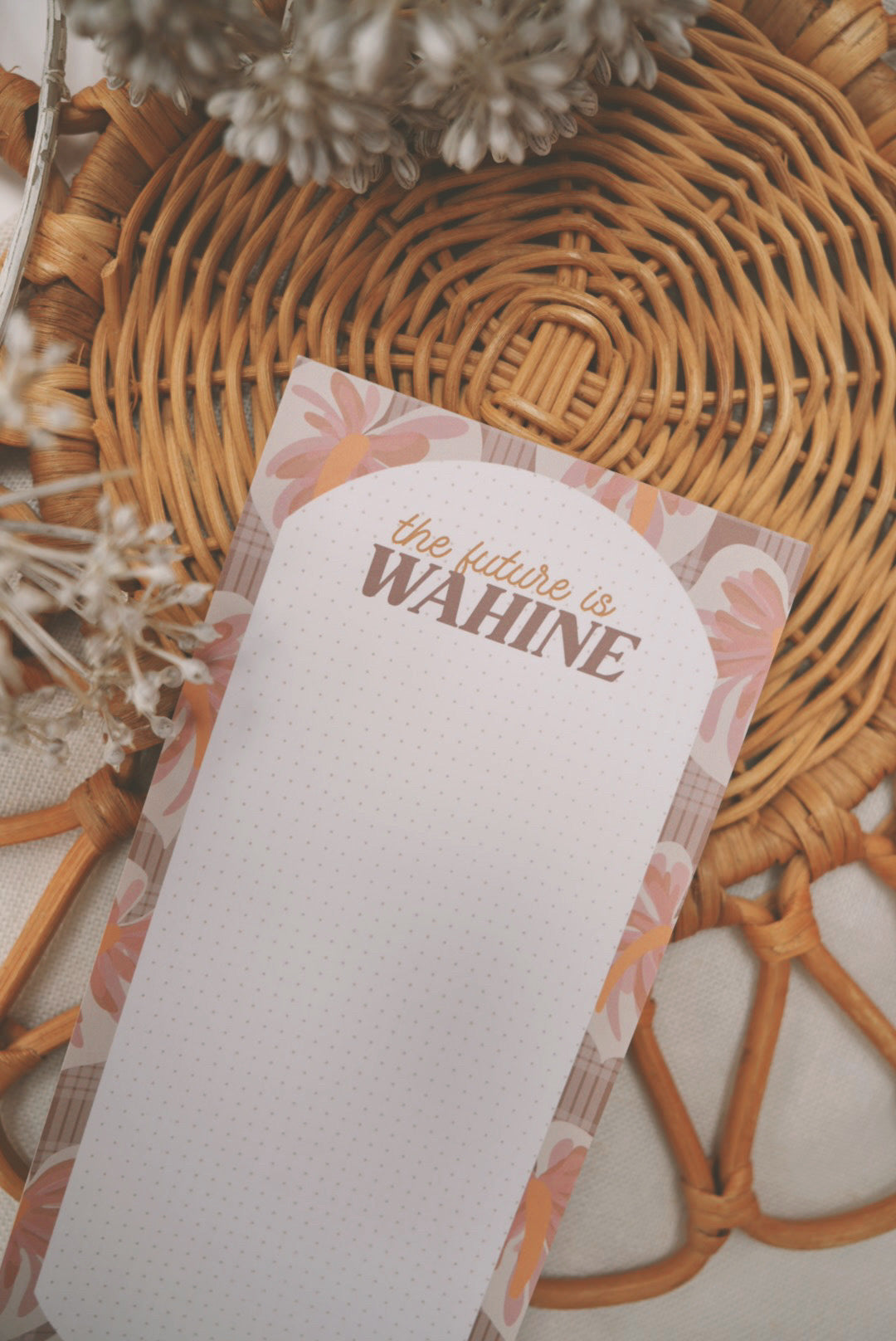 The Future is Wahine in White Hilo Anthurium| To Do List Notepad