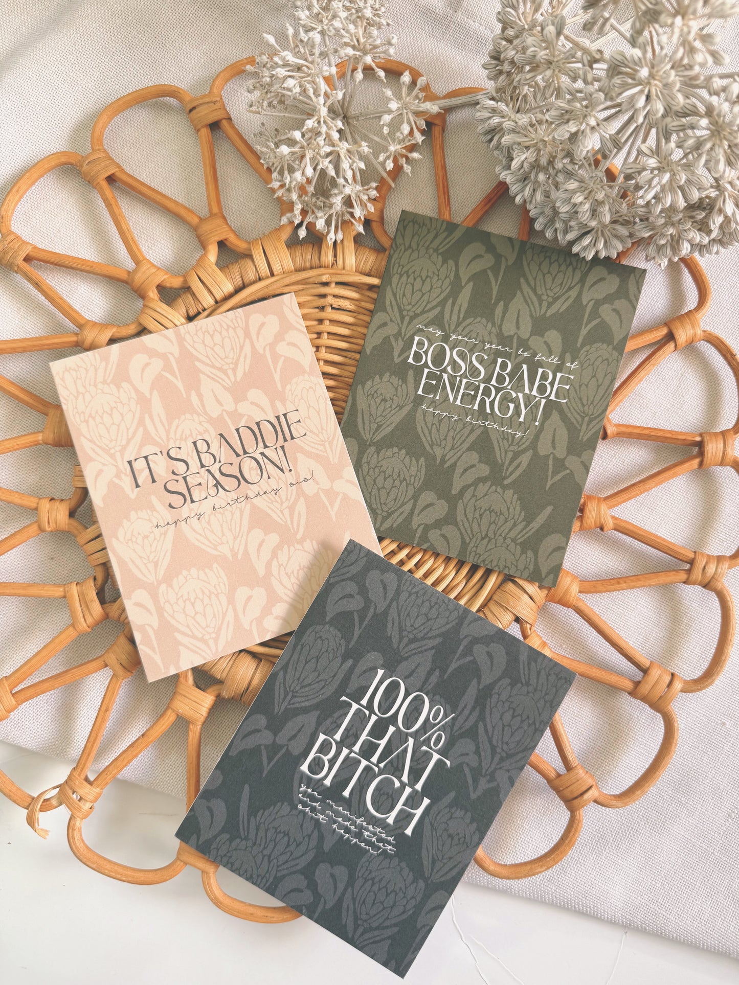 100% That B*tch, You Manifested | Congratulation Card