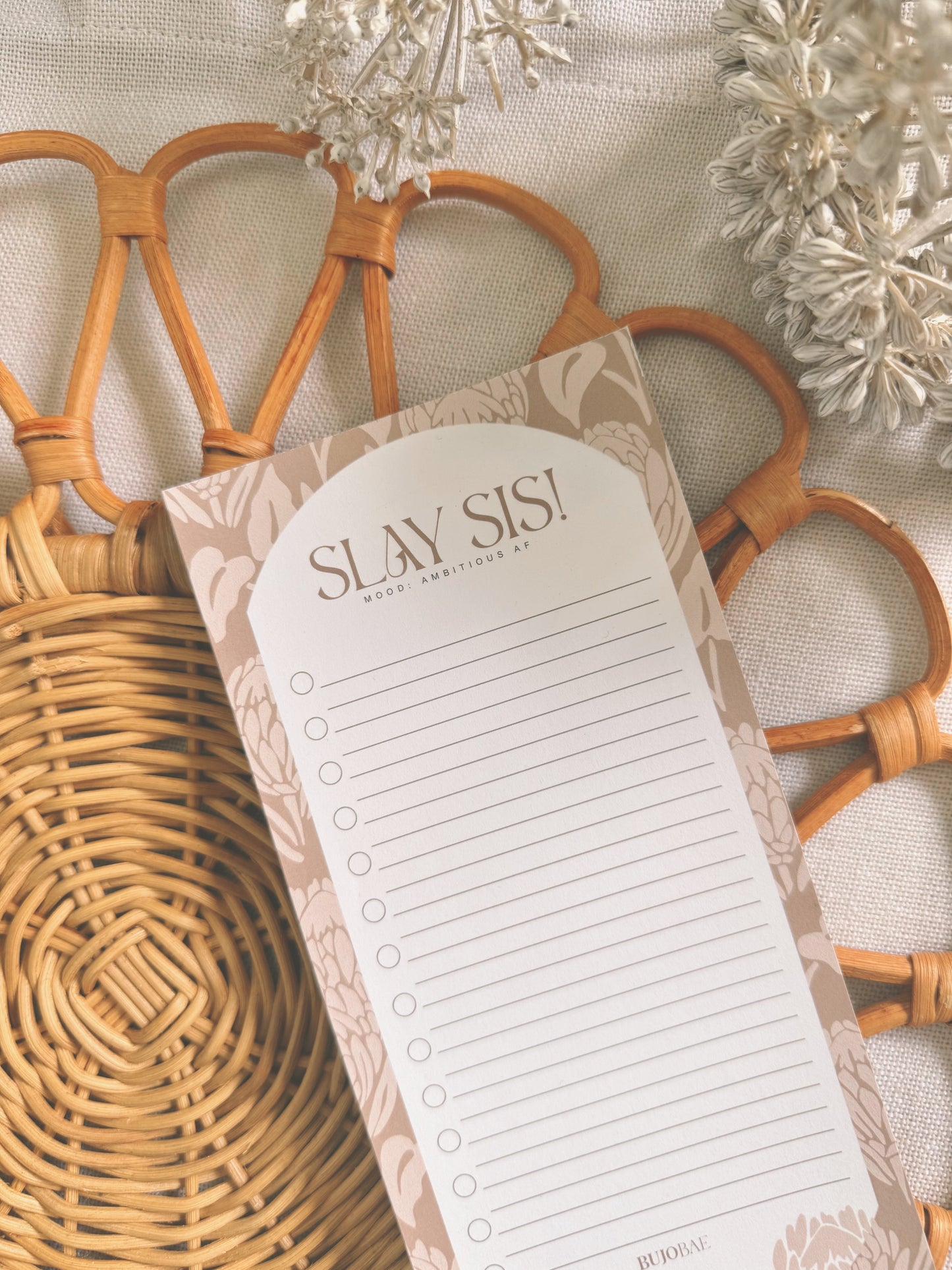 Slay Sis in BAE Latte | To Do List Notepad