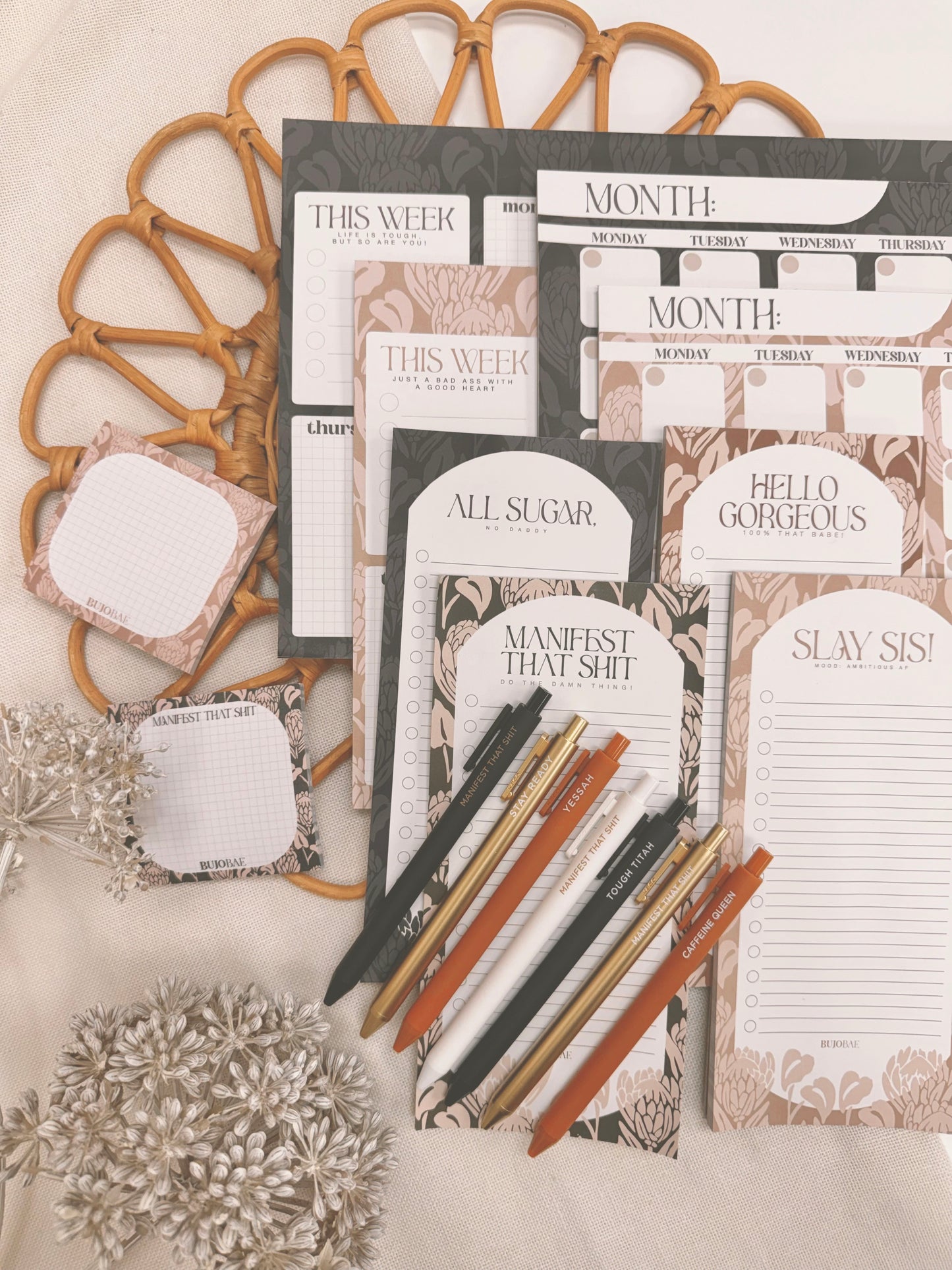 BAE in Onyx | Monthly Notepad