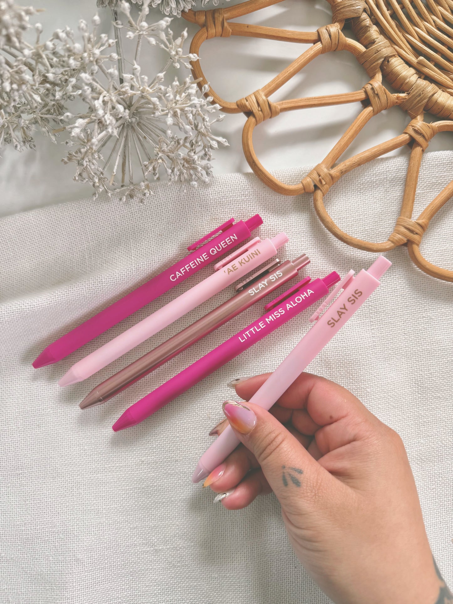 Slay Sis in Pink Palette | BIG (font) Gel Ballpoint Pen Pack