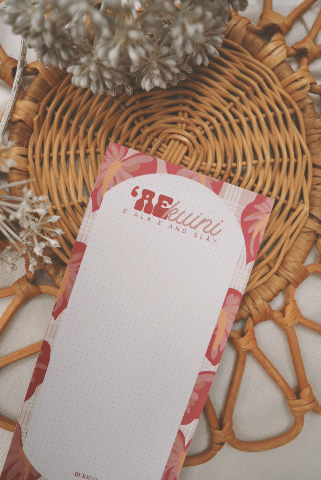 'Ae Kuini E Ala E & Slāy in Hilo Anthurium | Dot Grid Notepad