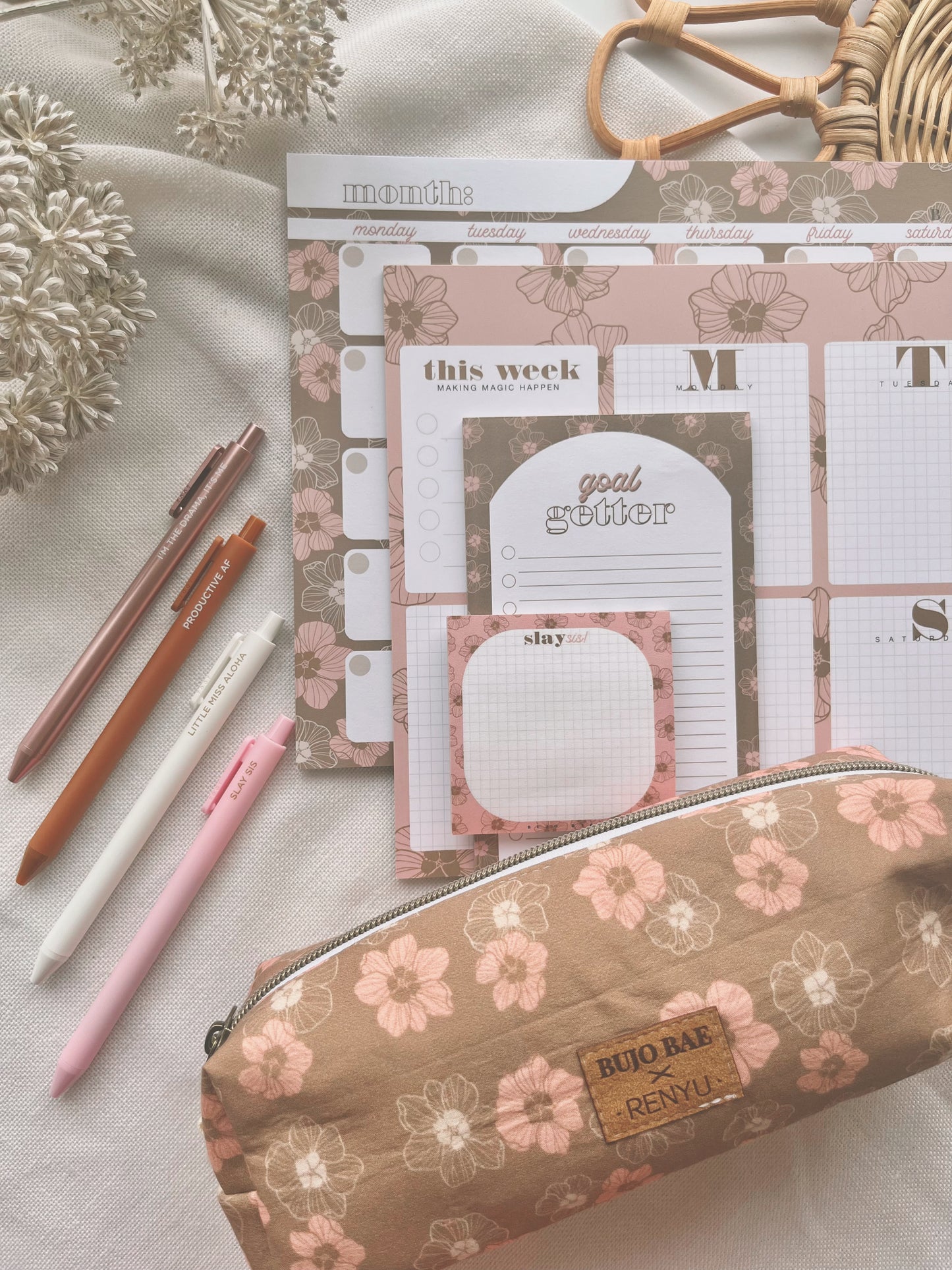 'Ilima in Sepia I Monthly Notepad