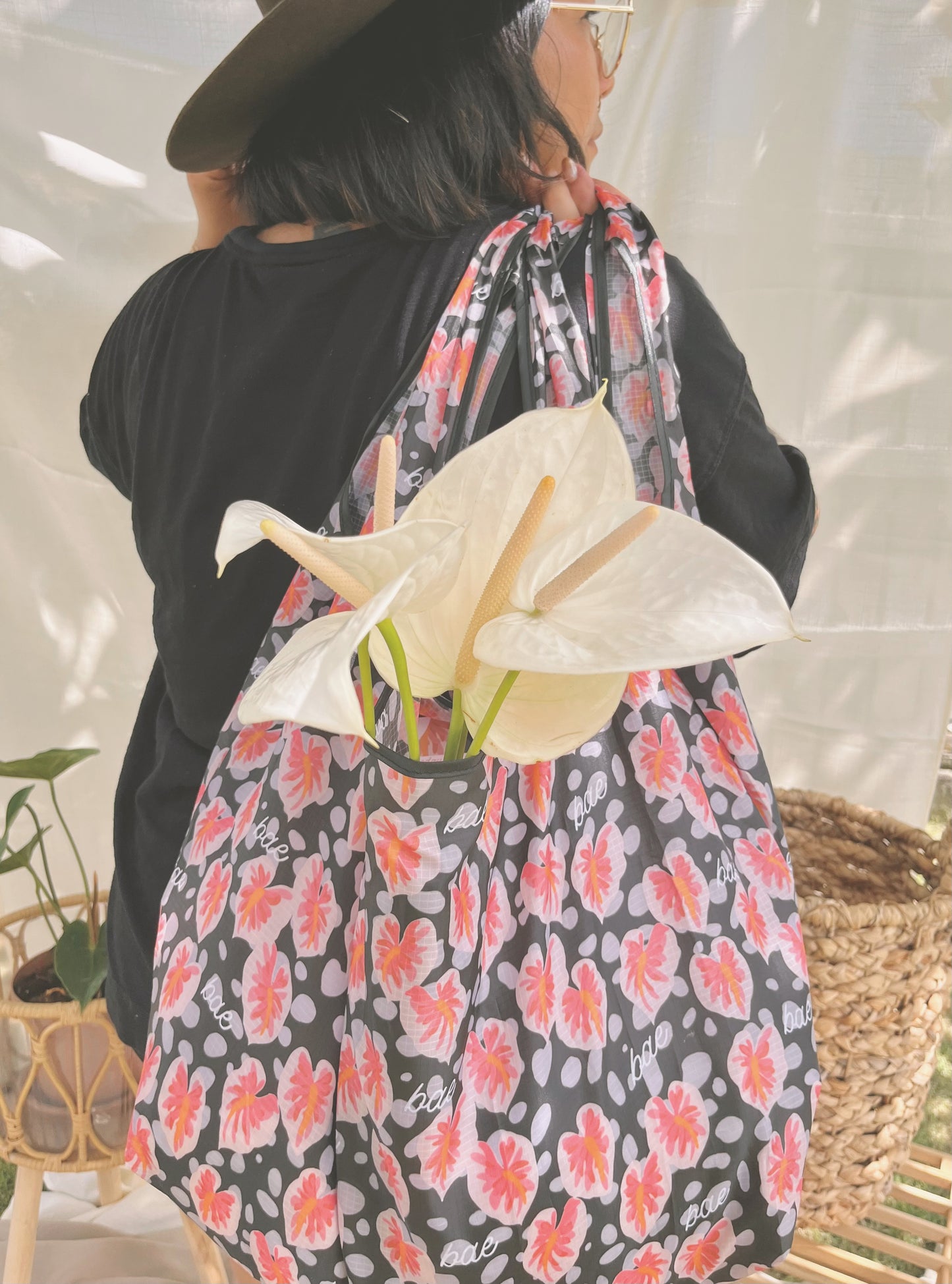 Home Sweet Hilo in Black Sands I BAE Errands Tote