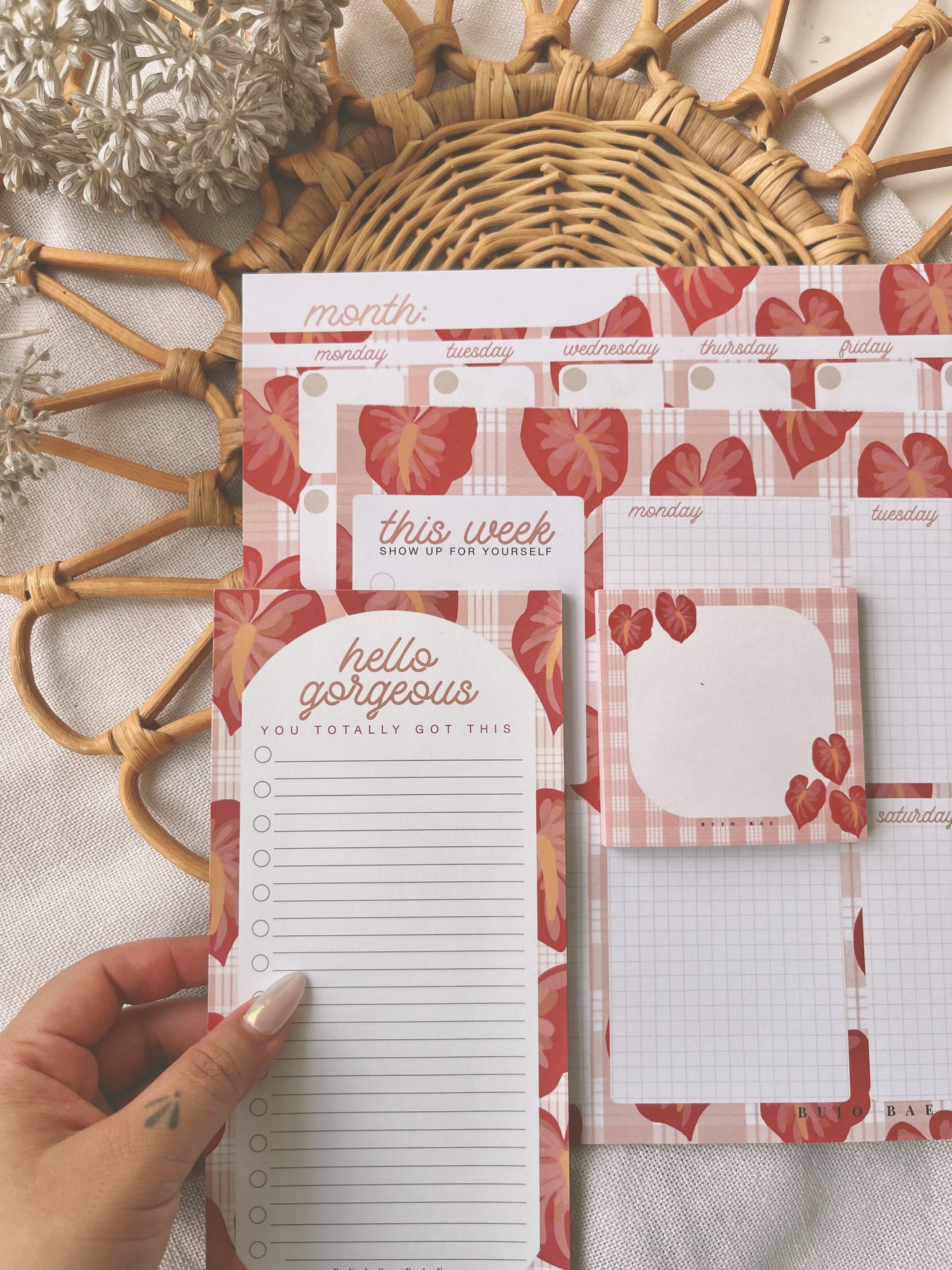 Hello Gorgeous in Pink Palaka | To Do List Notepad
