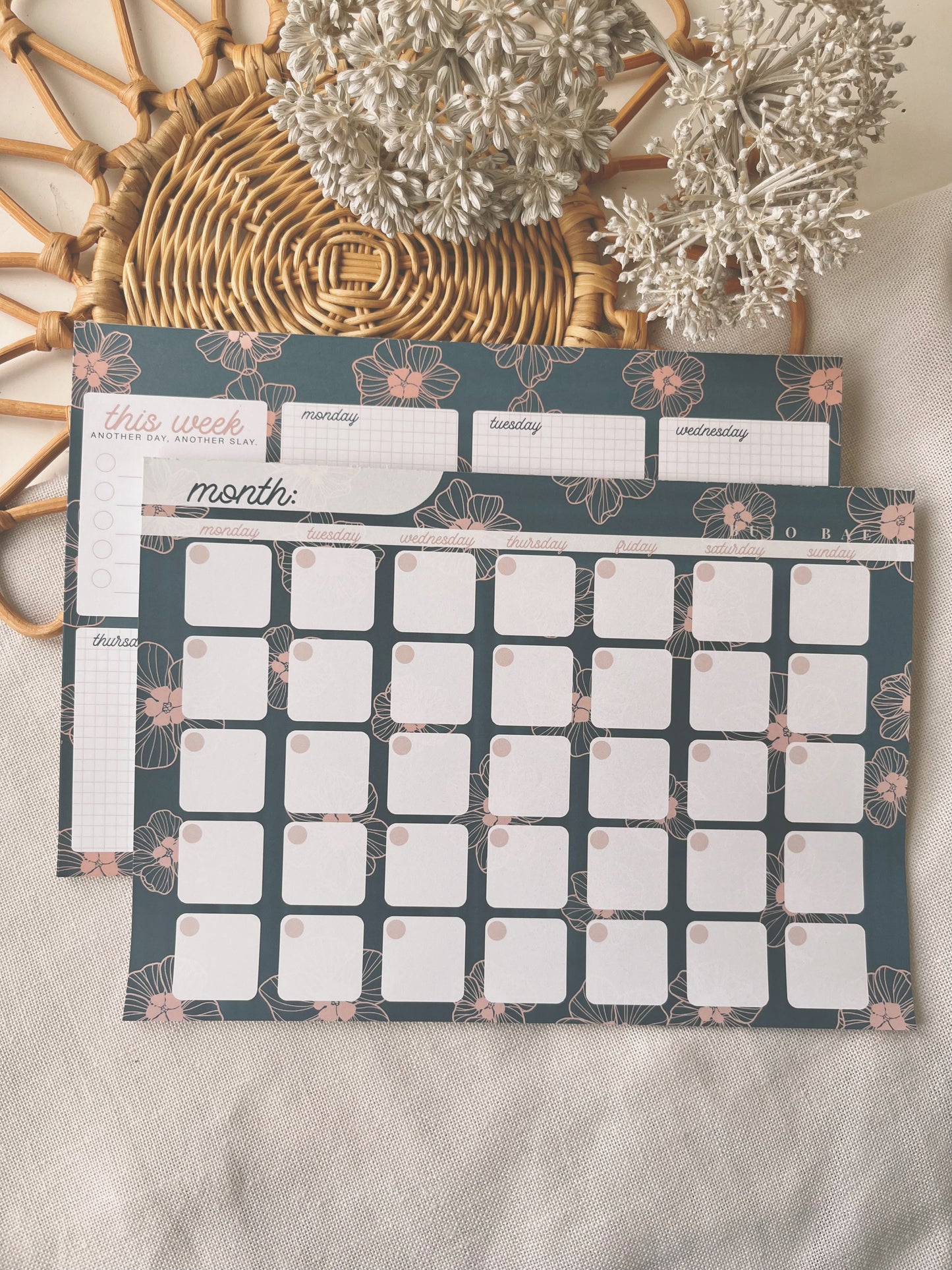 'Ilima in Navy I Monthly Notepad