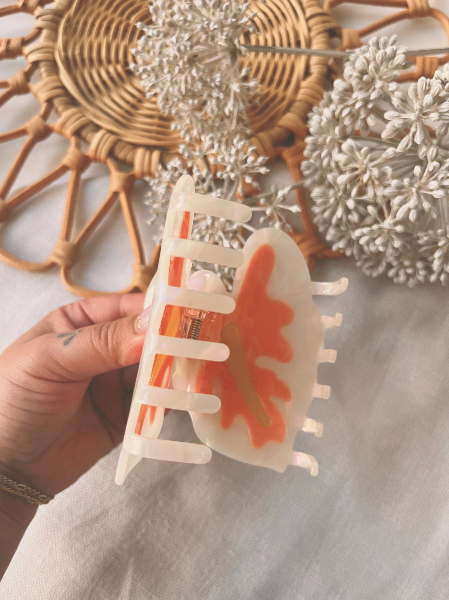 Large White Hilo Anthurium | Claw Clip by COOPMONSTER x Bujo Bae