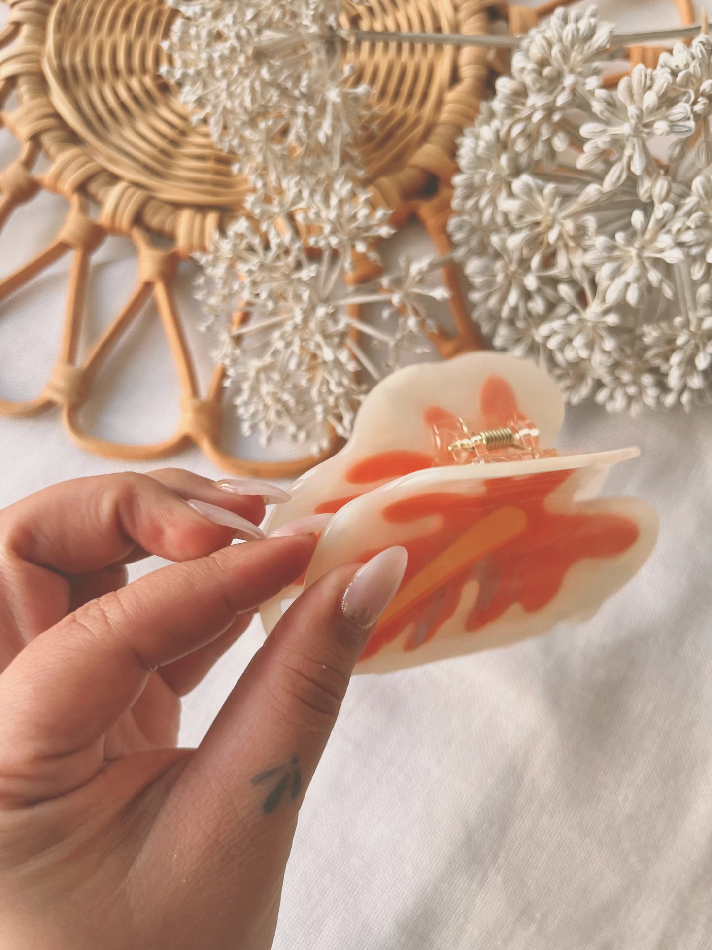 Large White Hilo Anthurium | Claw Clip by COOPMONSTER x Bujo Bae