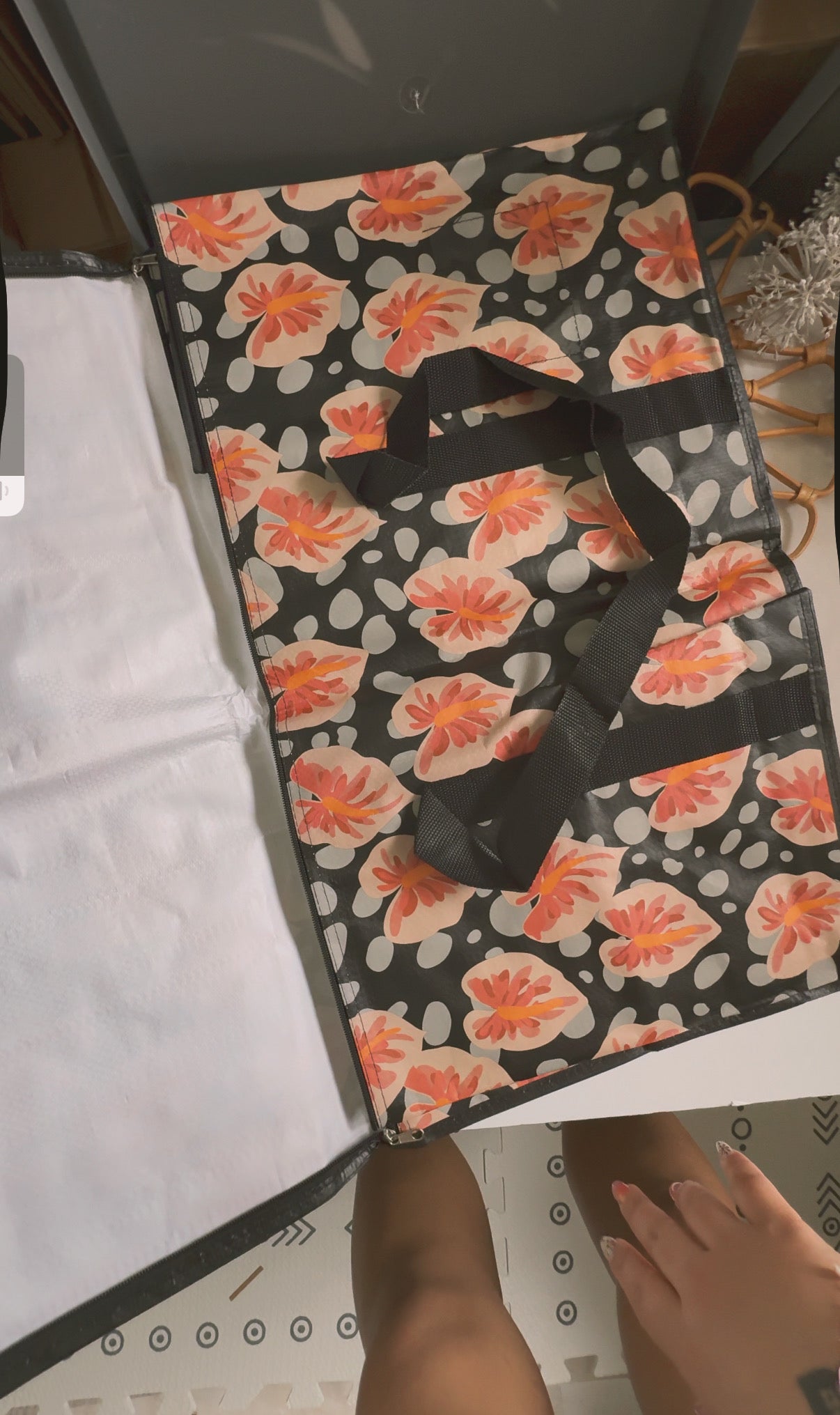 Hilo Anthurium in Black Cinder | Zippered Bombucha Bag by BUDDAH MOCHI KIDS x Bujo Bae