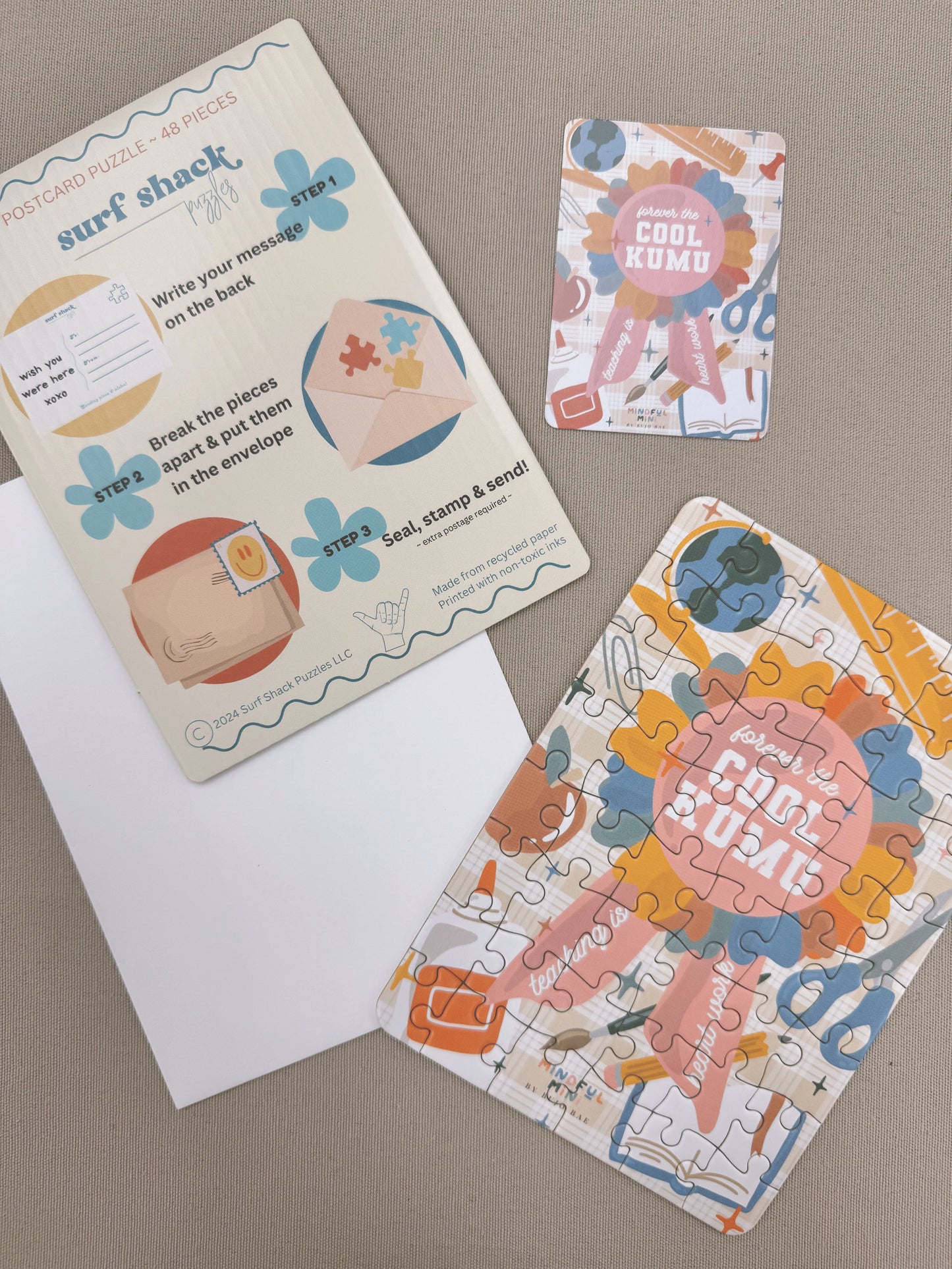 Cool Kumu Club | Postcard Puzzle SURF SHACK PUZZLES x Bujo Bae