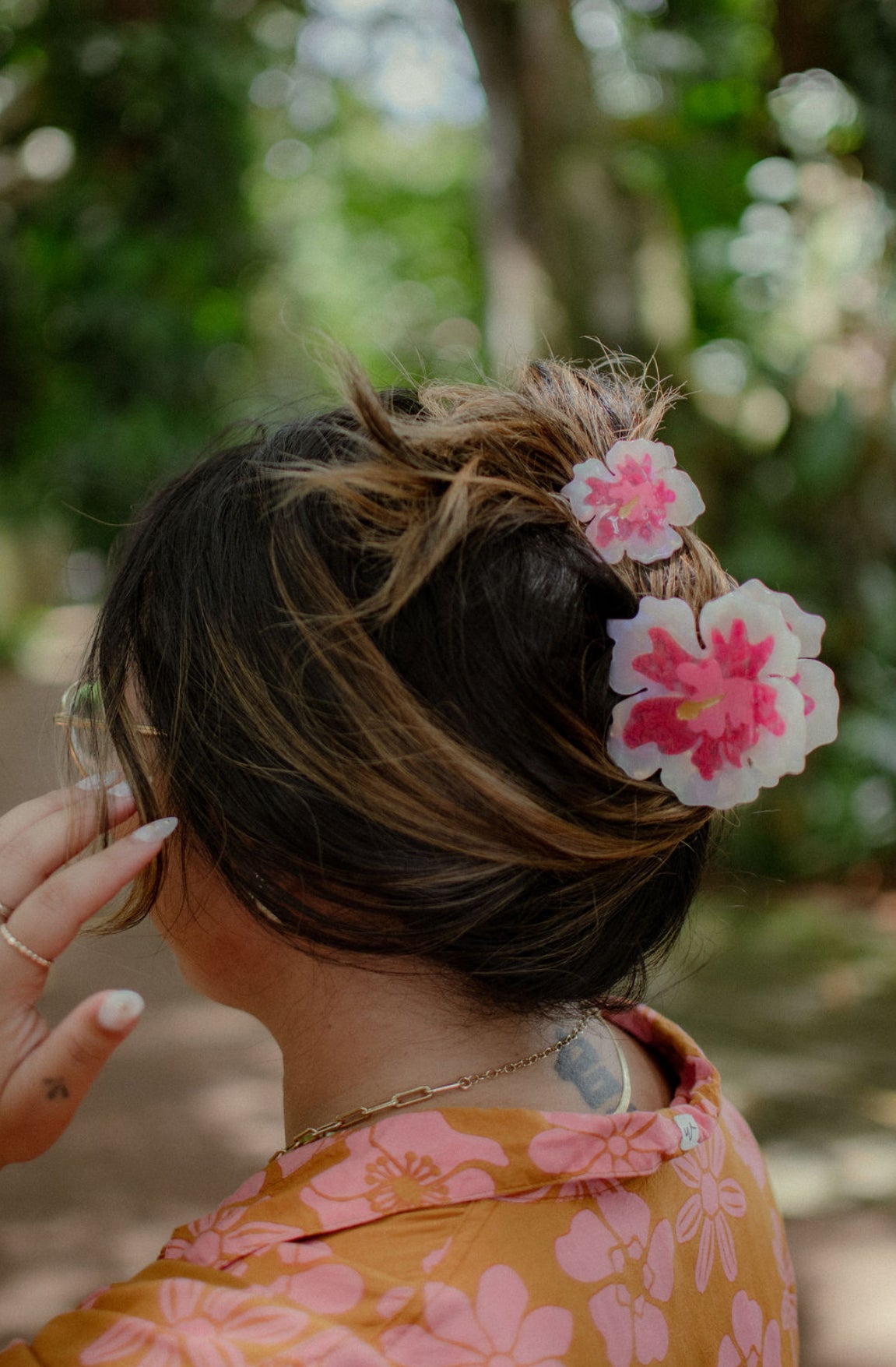 Mini Pink Swirl Hibiscus | Claw Clip by COOPMONSTER x Bujo Bae