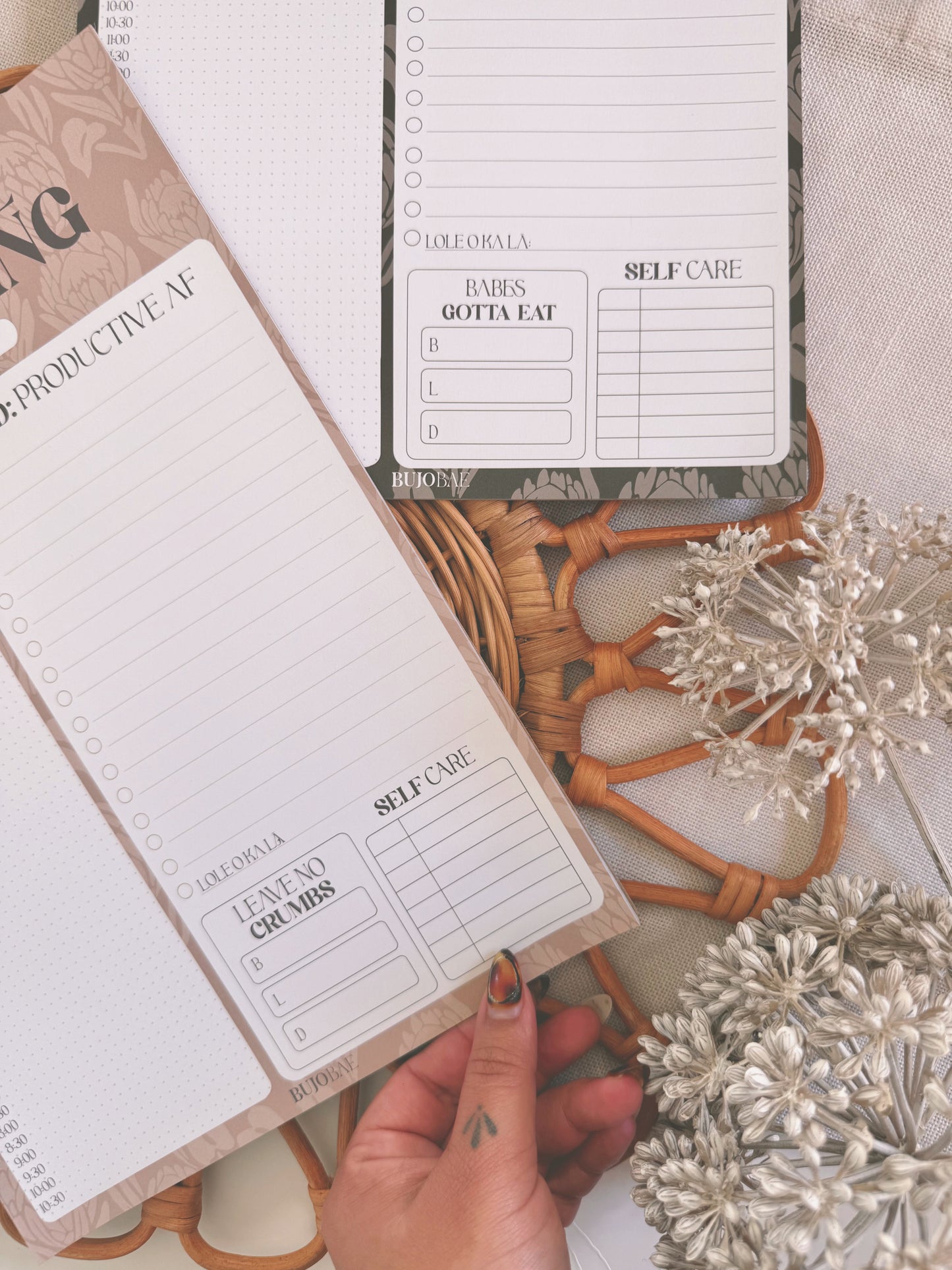 BAE in Latte and Emerald | Daily Notepads
