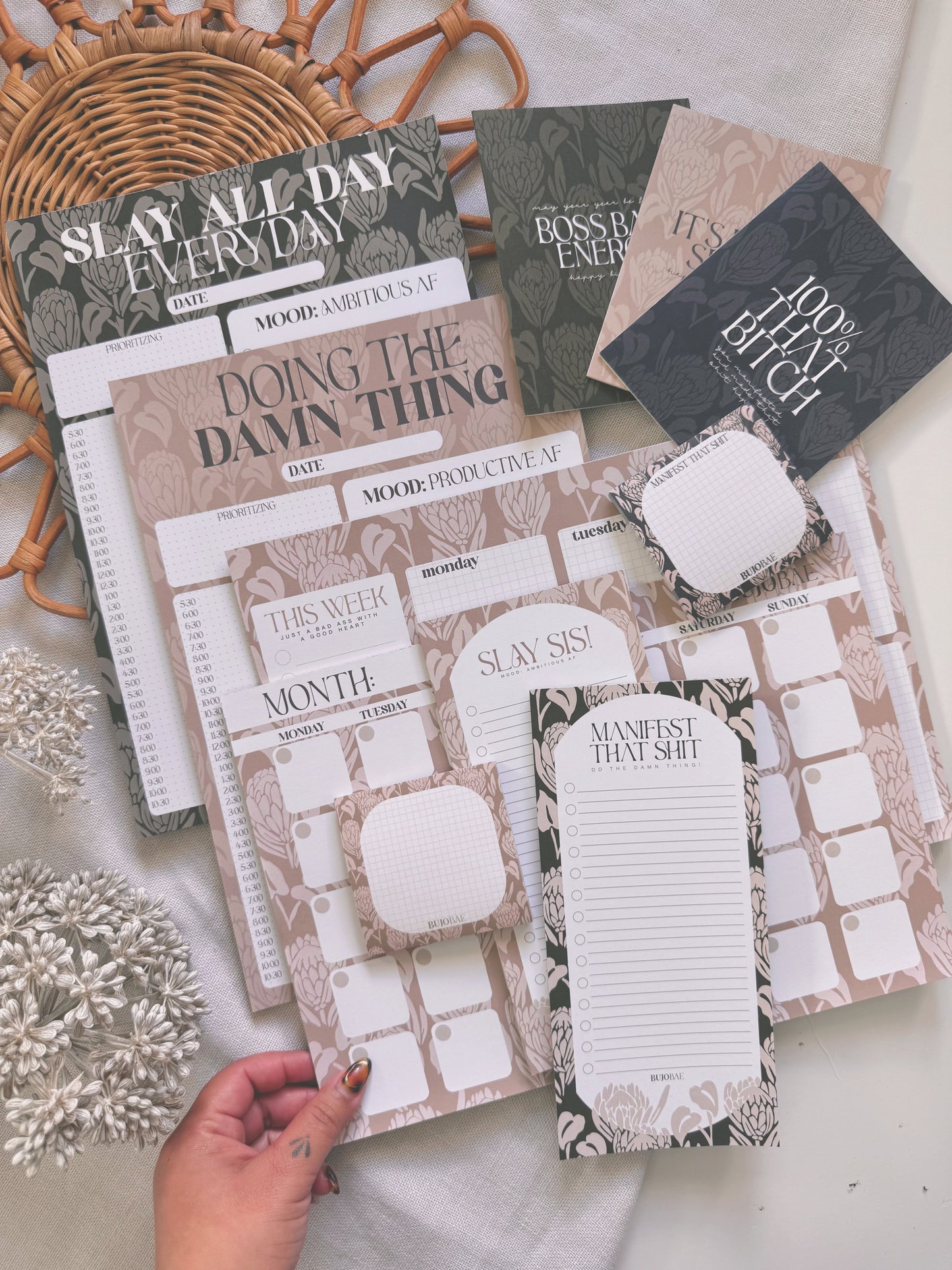 BAE in Latte and Emerald | Daily Notepads