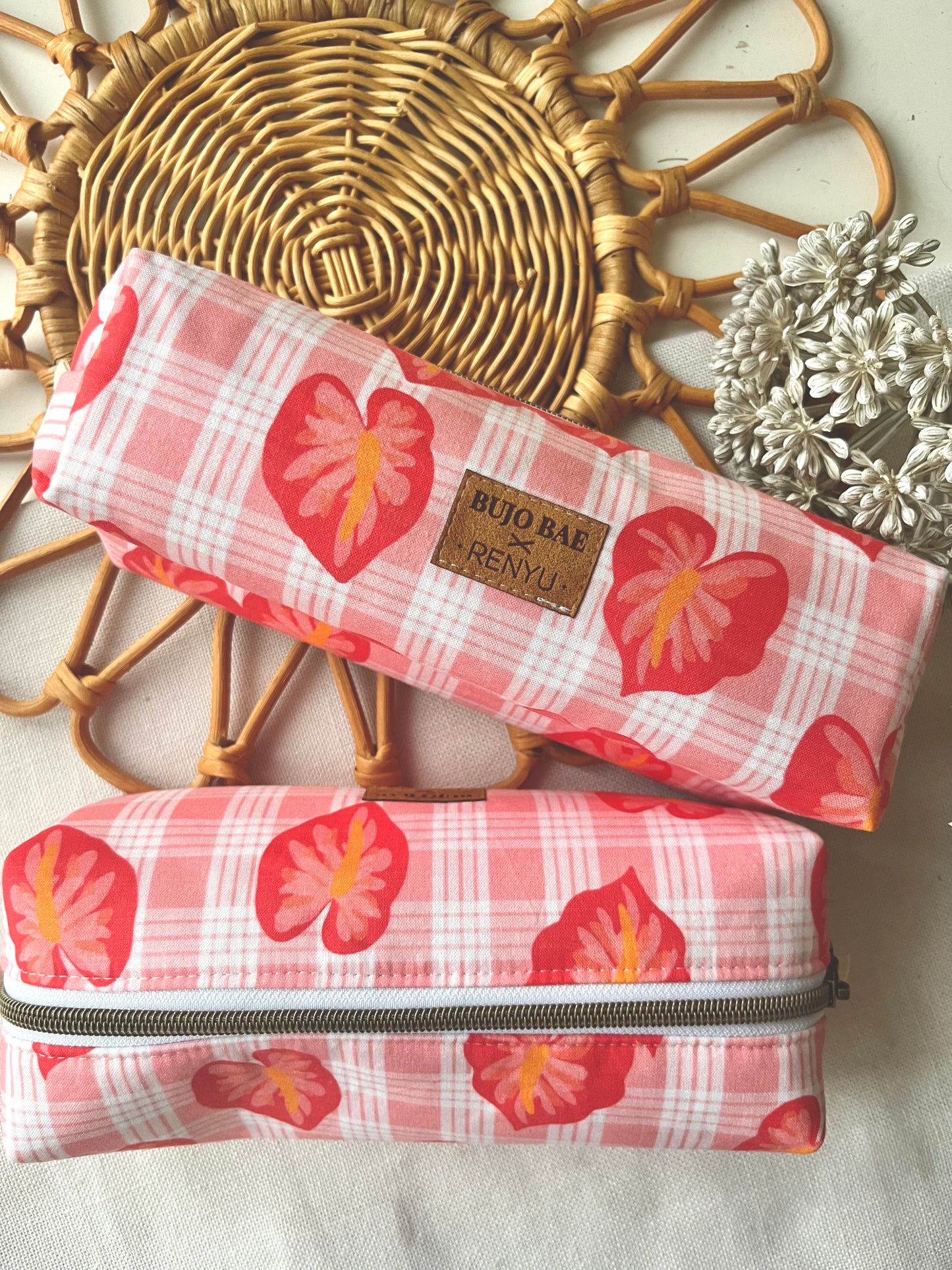 Anthurium in Hometown Palaka | Pencil Pouch by RENYU x Bujo Bae