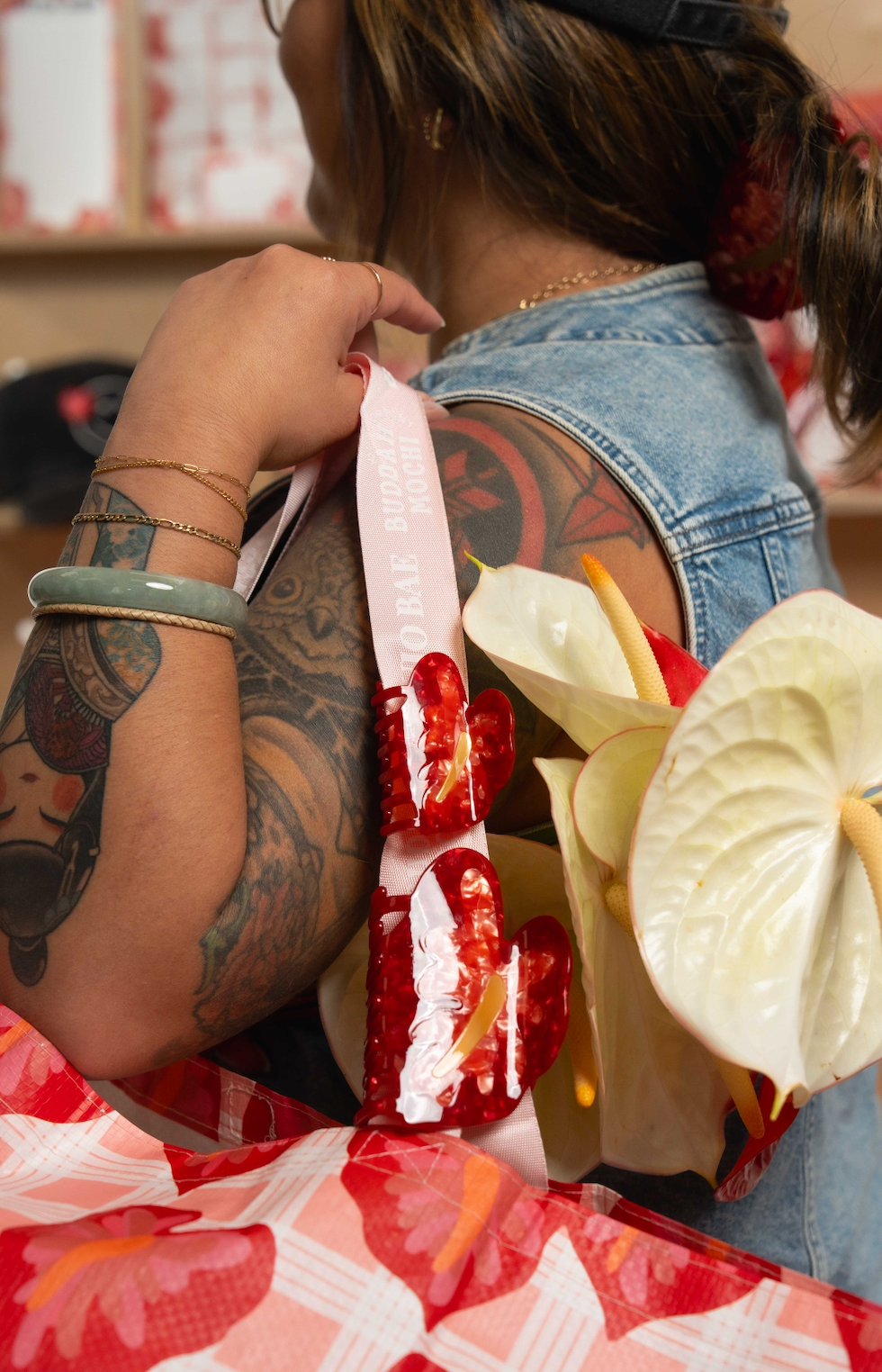 Large Red Hilo Anthurium | Claw Clip by COOPMONSTER x Bujo Bae