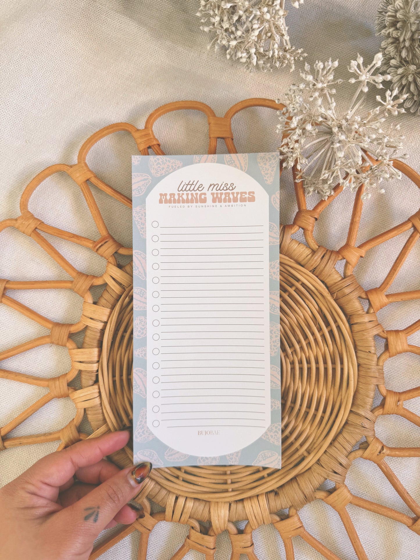 Little Miss Making Waves in Naupaka Pūpū  | To Do List Notepad