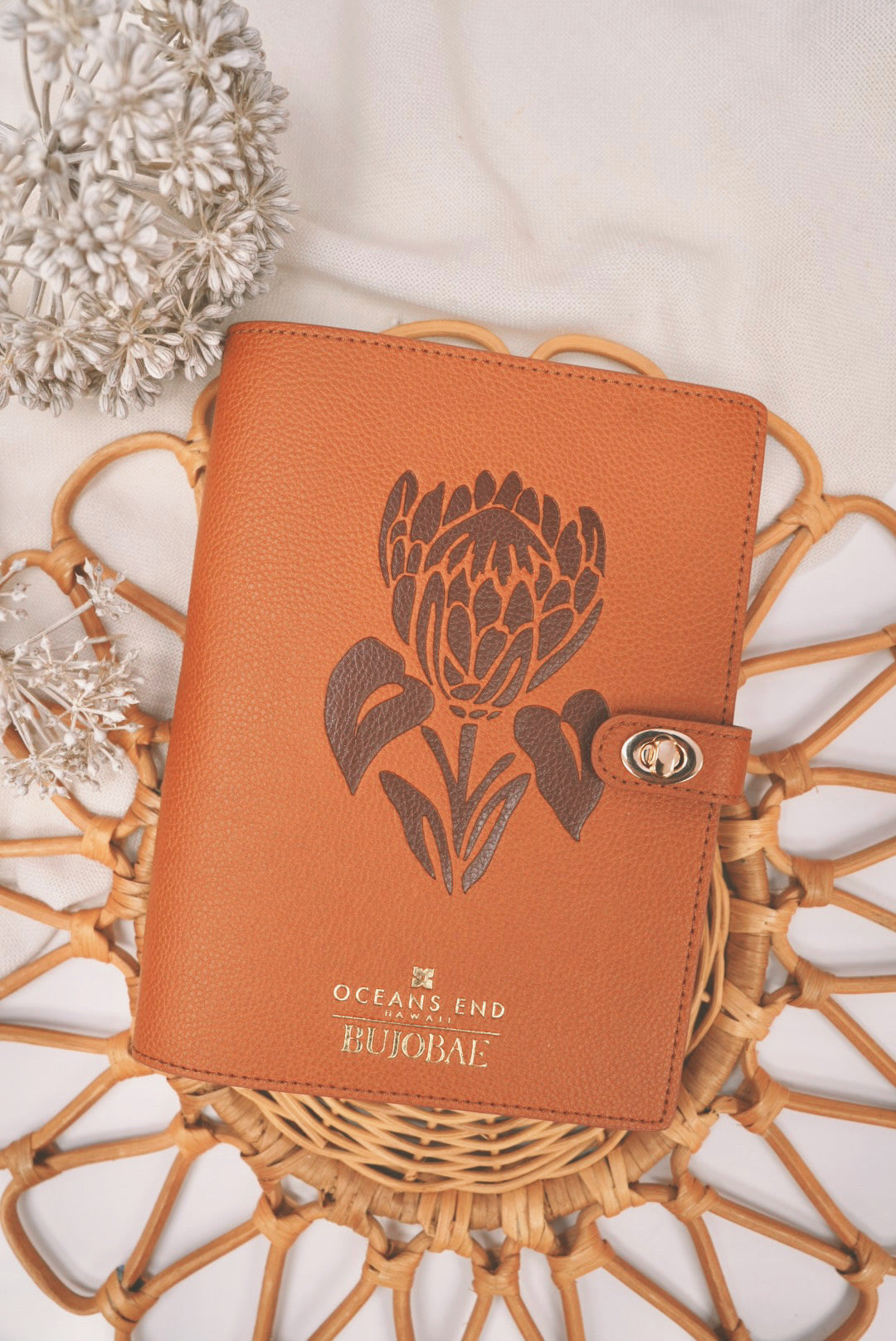 Notebook Cover in Saddle | Notebook Cover by Ocean’s End x BUJOBAE
