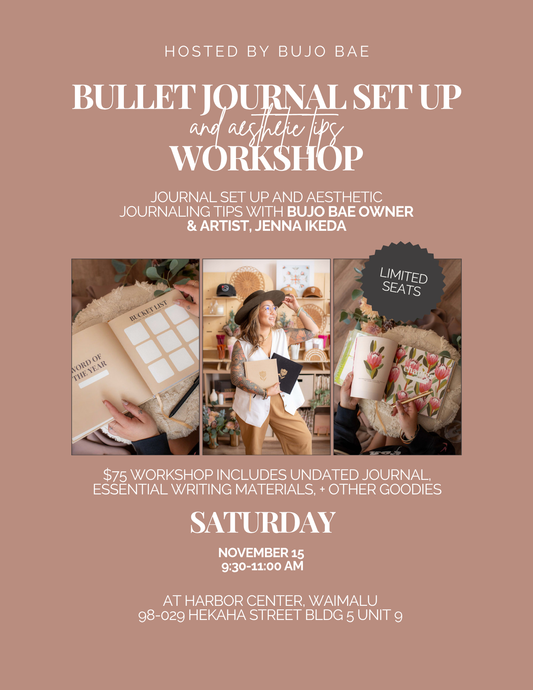UNDATED Bullet Journal Set Up Workshop | SATURDAY NOVEMBER 15