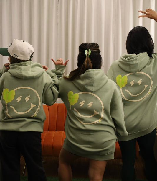 Smiley x Obake Anthurium in Matcha  | Hoodie x SHORT STACK HAWAII