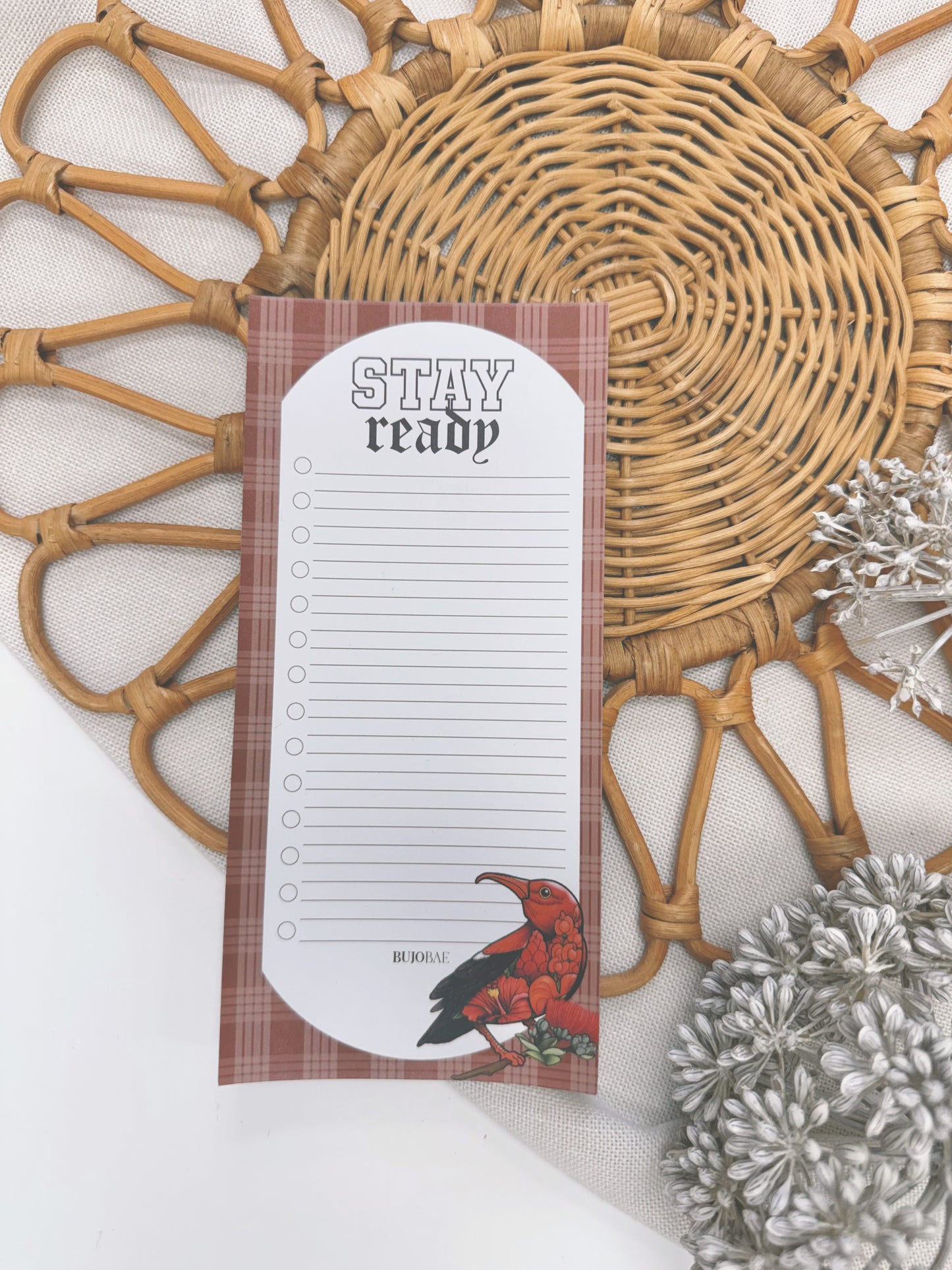 Stay Ready 'I'iwi | To Do List Notepad