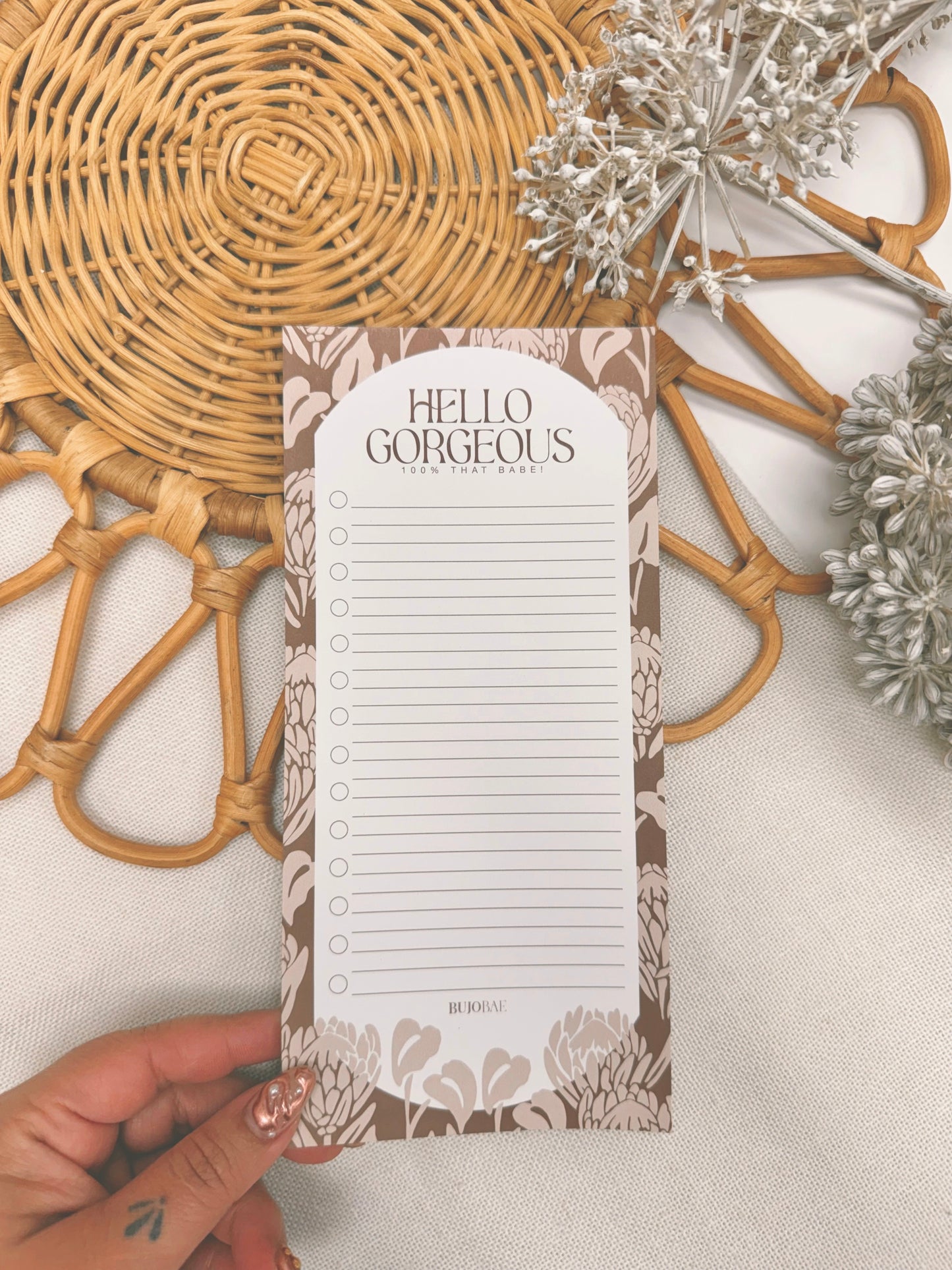 Hello Gorgeous, 100% that Babe! | To Do List Notepad