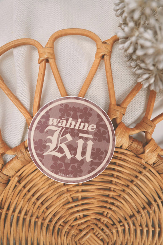 Wāhine Kū in Mu’umu’u x Koki’o Kapa Kuiki  | Vinyl Sticker