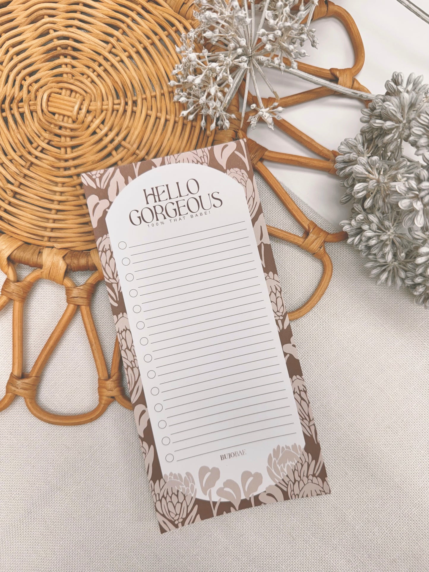 Hello Gorgeous, 100% that Babe! | To Do List Notepad