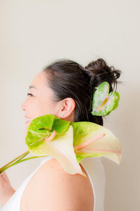 Large Obake Hilo Anthurium | Claw Clip by COOPMONSTER x Bujo Bae