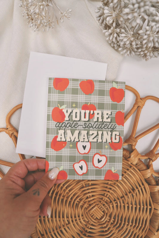 You’re Apple-solutely in Goal Getter Green | Greeting Card