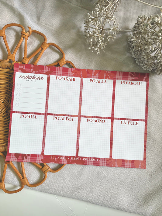 Lehua Kapa Kuiki x Palaka | Weekly Notepad (3 months) x KAKOU COLLECTIVE