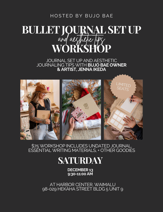 UNDATED Bullet Journal Set Up Workshop | SATURDAY DECEMBER 13