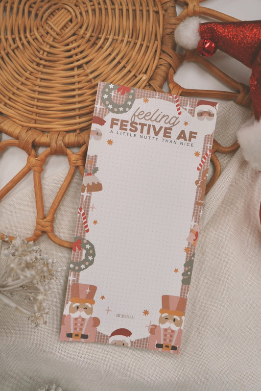 Feeling Festive AF | HOLI-BAE Dot Grid Notepad