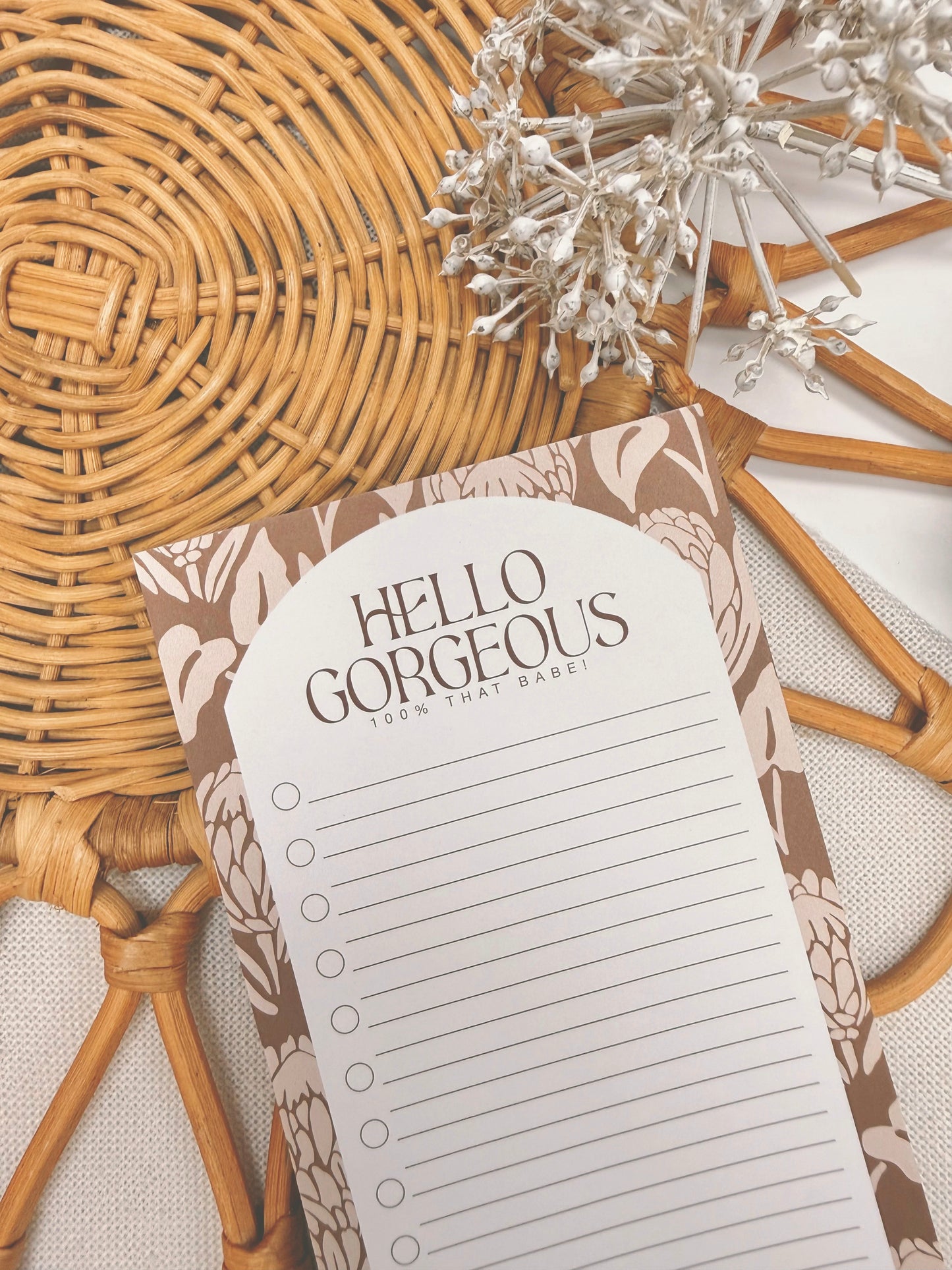 Hello Gorgeous, 100% that Babe! | To Do List Notepad