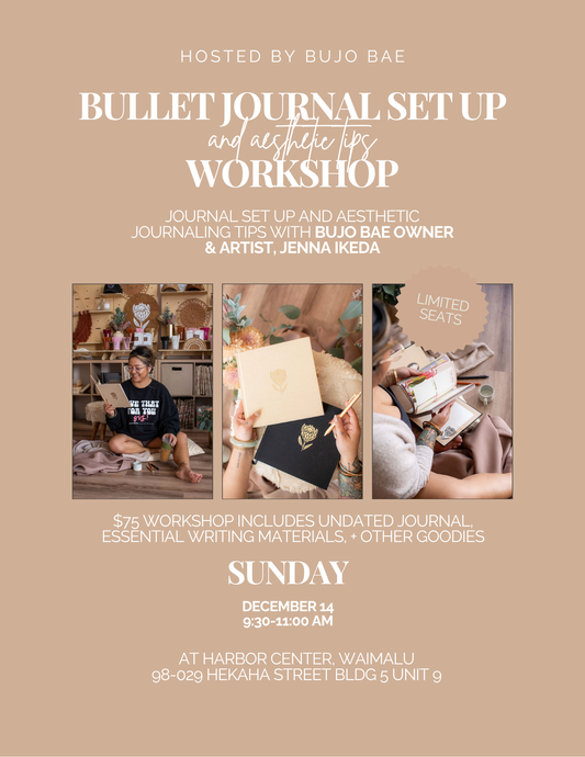 UNDATED Bullet Journal Set Up Workshop | SUNDAY DECEMBER 14