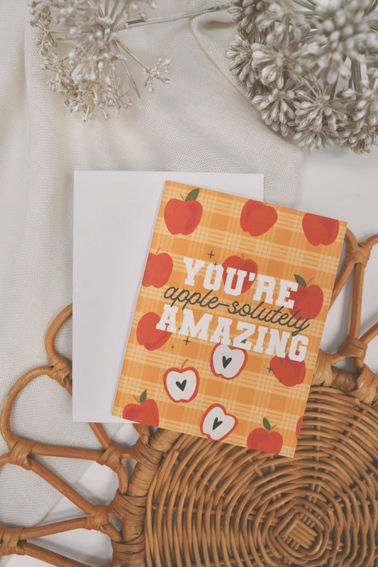 You’re Apple-solutely in Golden Pencil | Greeting Card