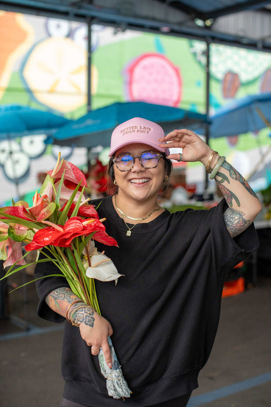 Better Late than Ugly in Blush | Trucker Hat