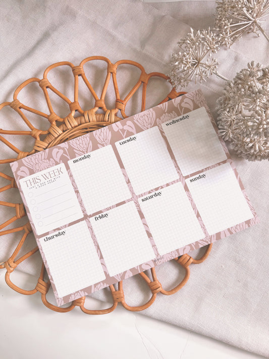 BAE in Latte | Weekly Notepad (3 months)