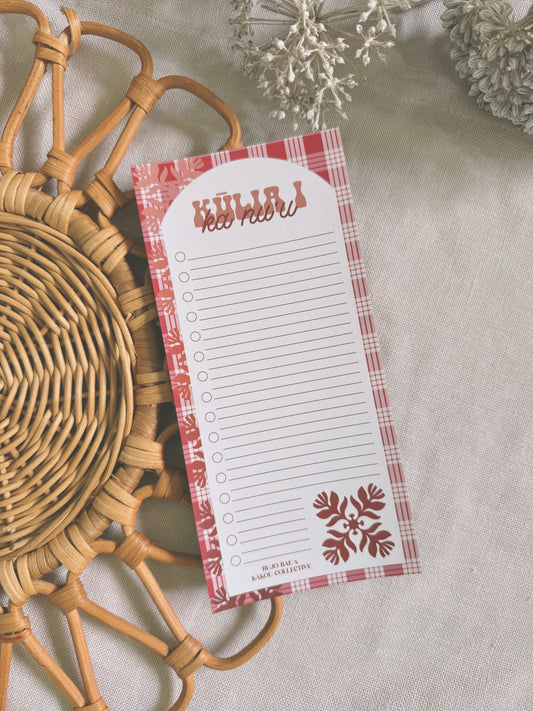 Lehua Kapa Kuiki x Palaka  | To Do List Notepad x KAKOU COLLECTIVE