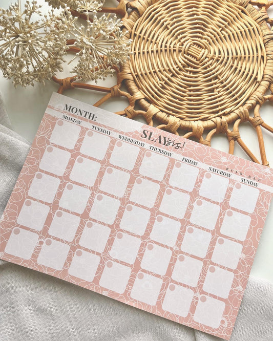 Slay Sis in Blush | Monthly Notepad