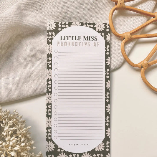 Little Miss Productive AF | To Do List Notepad