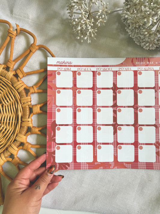 Lehua Kapa Kuiki x Palaka | Monthly Notepad x KAKOU COLLECTIVE