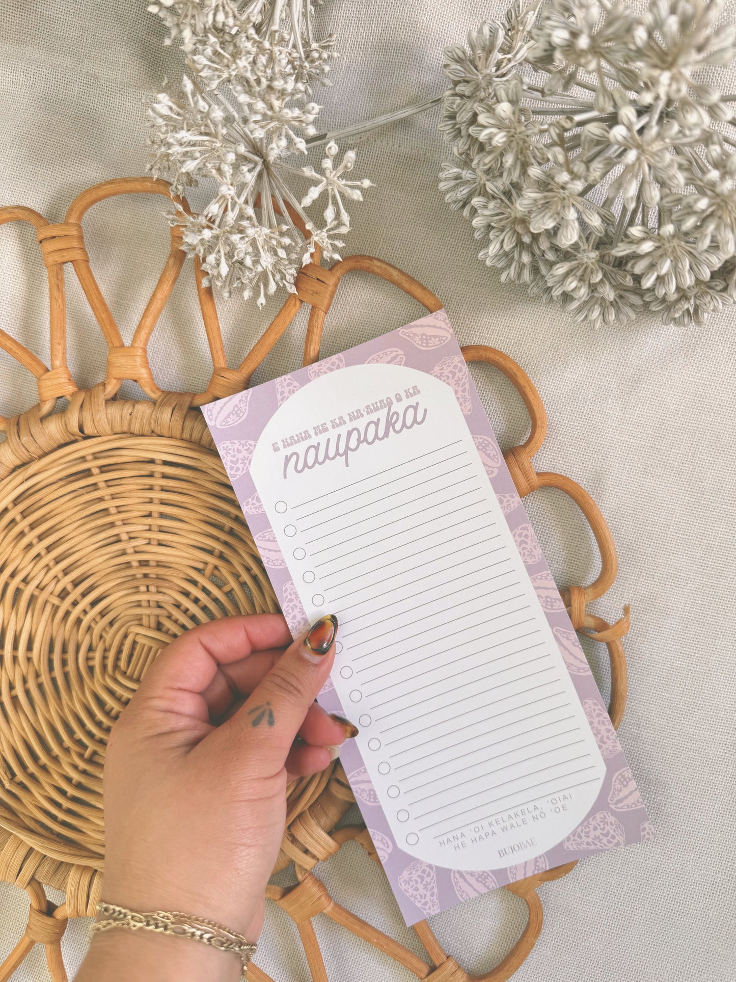 Naupaka Pūpū in Poni  | To Do List Notepad