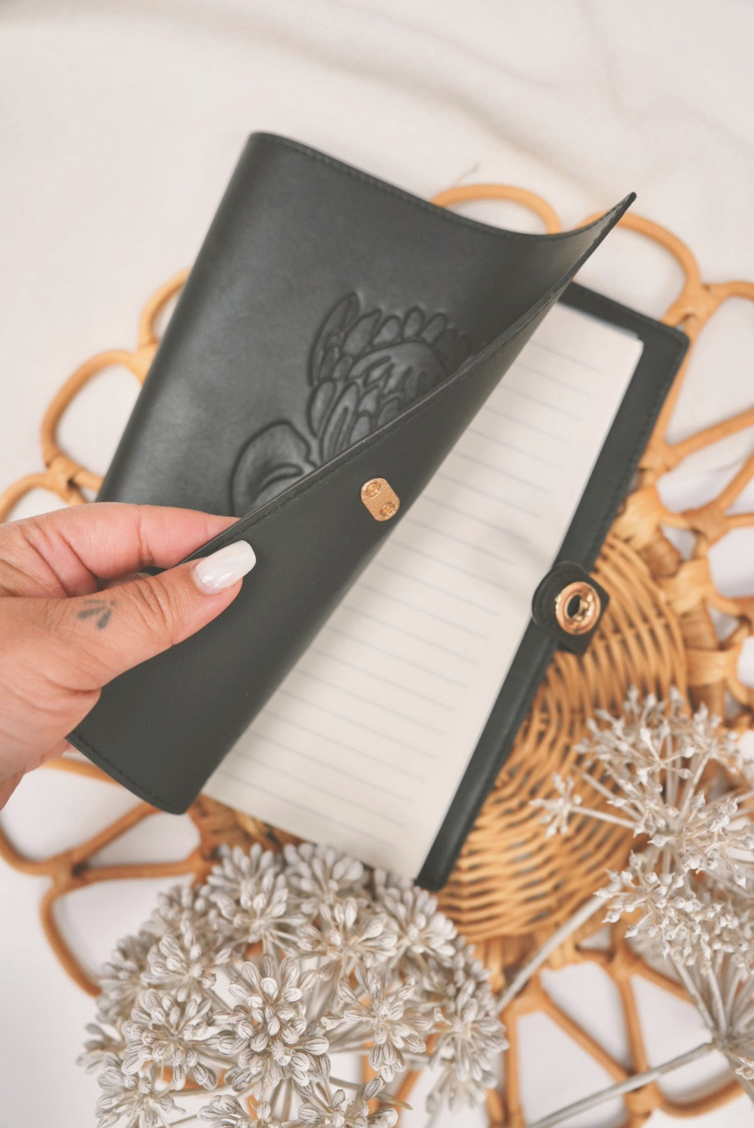 Notebook Cover in Onyx | Notebook Cover by Ocean’s End x BUJOBAE